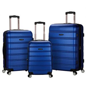 Rockland Melbourne 3 Pc Abs Luggage Set, Blue